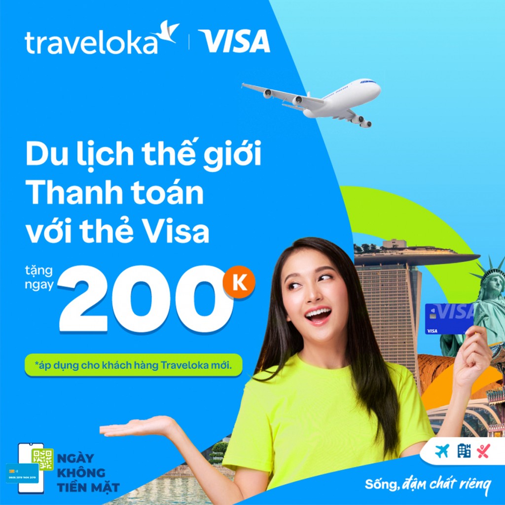 Ưu đãi hấp dẫn khi thanh toán Traveloka bằng thẻ Visa