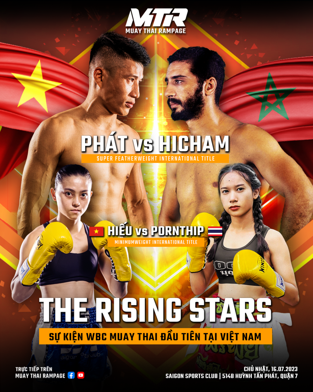 Giải MuayThai nhà nghề lớn nhất Việt Nam - MTR quy tụ nhiều võ sĩ hàng đầu quốc tế