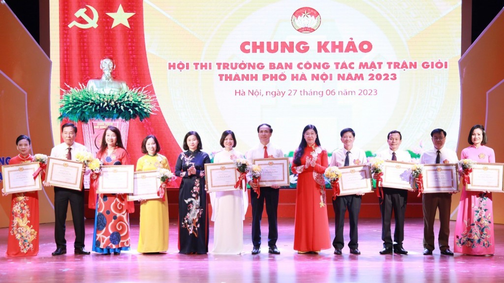 Sôi nổi chung khảo Hội thi Trưởng ban công tác Mặt trận giỏi TP Hà Nội năm 2023