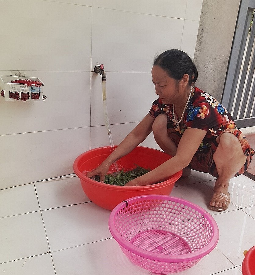 Nhiều hộ dân ở huyện Sóc Sơn vẫn đang dùng nước giếng khoan trong sinh hoạt