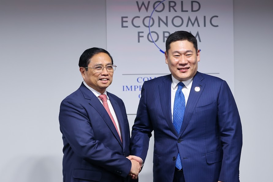 Các cuộc gặp gỡ của Thủ tướng Chính phủ với lãnh đạo các nước, các tổ chức tại WEF Thiên Tân góp phần tiếp tục làm sâu sắc quan hệ giữa Việt Nam với Mông Cổ, New Zealand, Barbados và WEF - Ảnh: VGP/Nhật Bắc