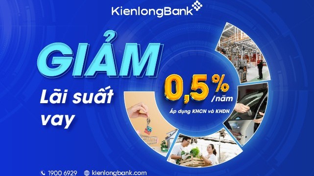 Tiếp tục giảm lãi suất cho vay, KienlongBank không ngừng hỗ trợ khách hàng