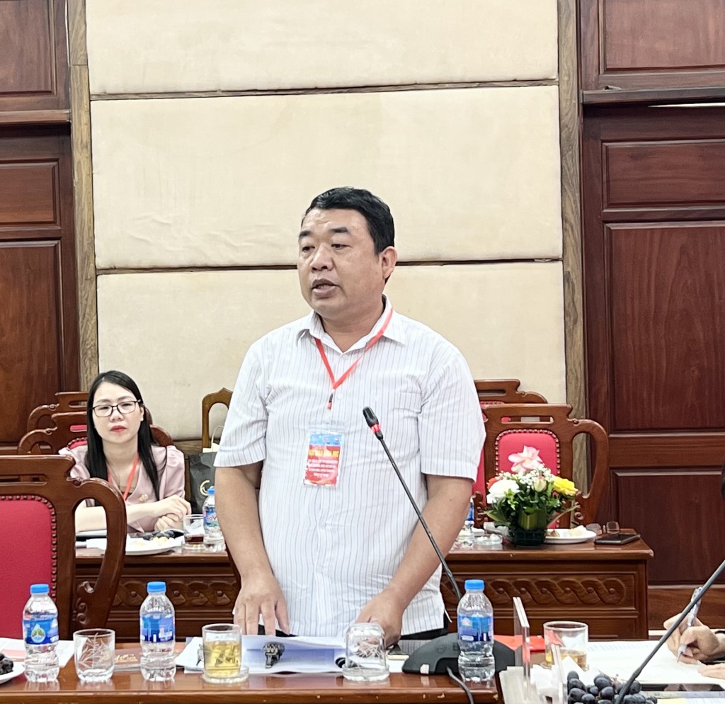 Đồng chí Đào Xuân Dũng - Phó Trưởng ban Tuyên giáo Thành ủy Hà Nội phát biểu tại Hội thảo