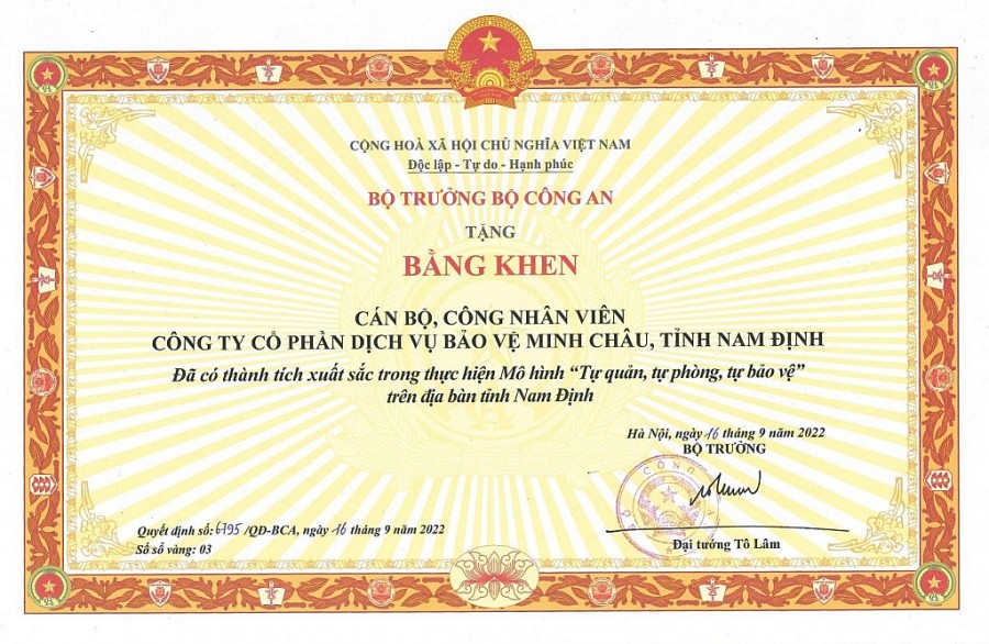 Công ty Bảo vệ Minh Châu: An toàn của bạn là sự thành công của chúng tôi