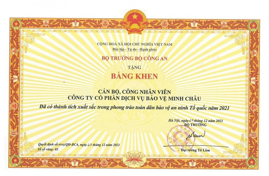 Công ty Bảo vệ Minh Châu: An toàn của bạn là sự thành công của chúng tôi