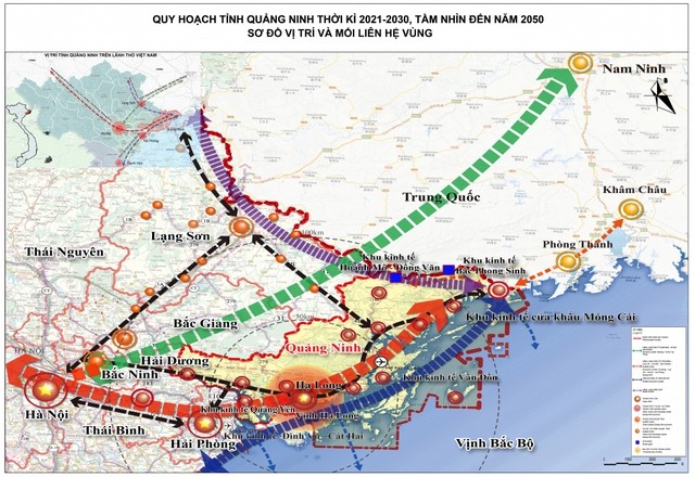 Quy hoạch tỉnh Quảng Ninh giai đoạn 2021 - 2030, tầm nhìn đến năm 2050.