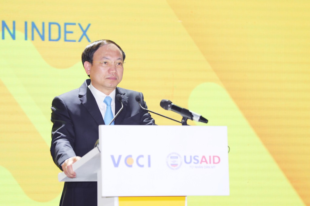 Bí thư Tỉnh ủy Quảng Ninh Nguyễn Xuân Ký phát biểu tại lễ công bố chỉ số PCI cấp tỉnh