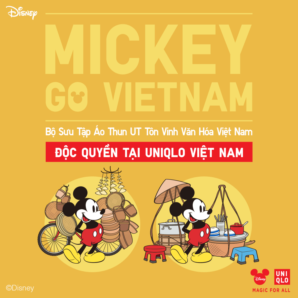 UNIQLO ra mắt BST độc quyền Mickey Go Vietnam
