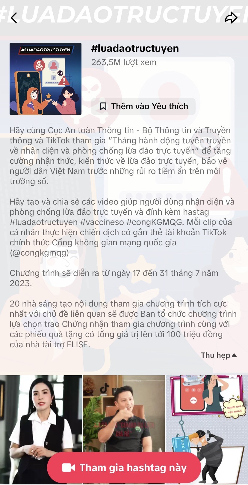 TikTok triển khai chiến dịch #LuaDaoTrucTuyen