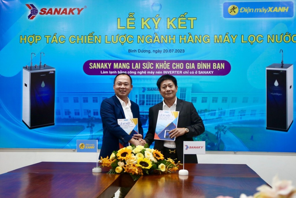 Sanaky và Điện máy Xanh hợp tác chiến lược phân phối máy lọc nước và các sản phẩm điện gia dụng