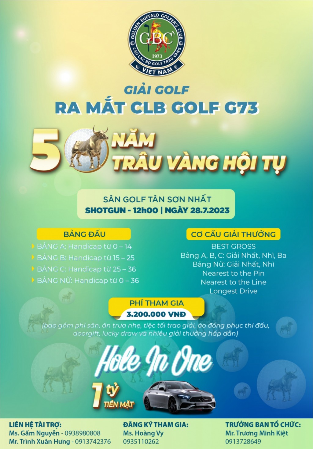 Giải golf ra mắt câu lạc bộ Golf G73 - 50 năm Trâu Vàng hội tụ