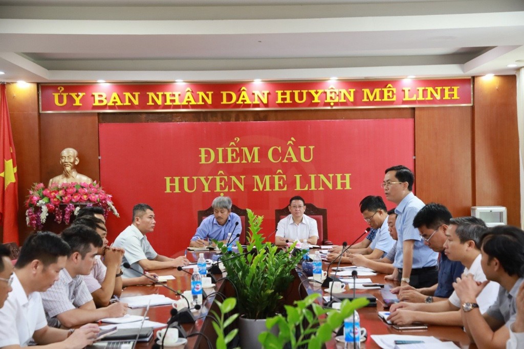  Trung tâm Phát triển quỹ đất huyện Mê Linh đã báo cáo kết quả công tác giải phóng mặt bằng dự án đường Vành đai 4 - Vùng Thủ đô (đoạn tuyến qua huyện Mê Linh)