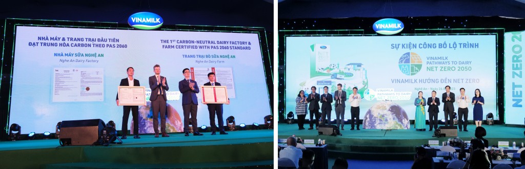 Nhà máy và trang trại đạt trung hòa carbon là những thành tựu đầu tiên trên hành trình Net Zero 2050 của Vinamilk.