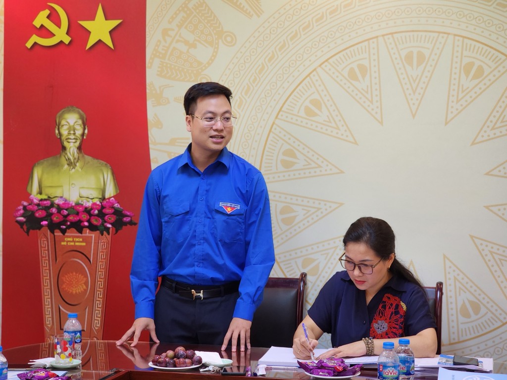Phó Bí thư Thành đoàn Hà Nội phát biểu tại chương trình