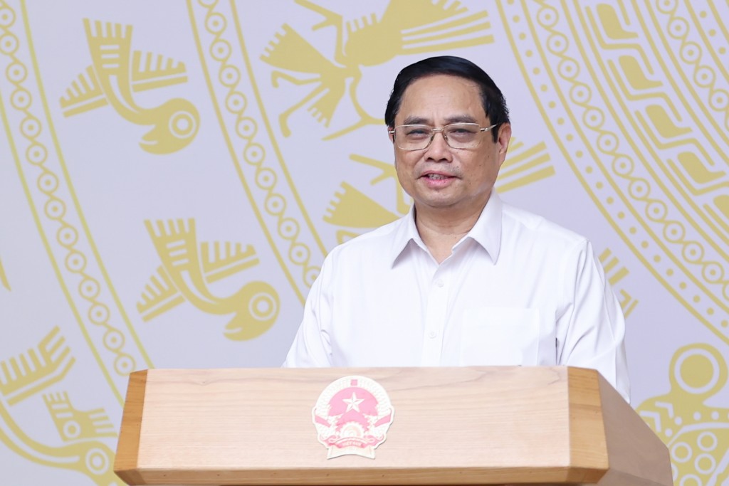 Thủ tướng Phạm Minh Chính nhấn mạnh, thi đua-khen thưởng cần bám sát các đột phá, những việc khó khăn, phức tạp - Ảnh: VGP/Nhật Bắc