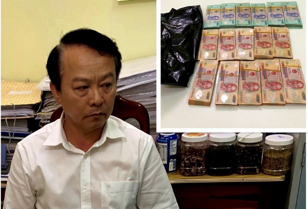 Ông Võ Đình Sớm – Thẩm phán TAND tỉnh Gia Lai cùng tang vật vụ án