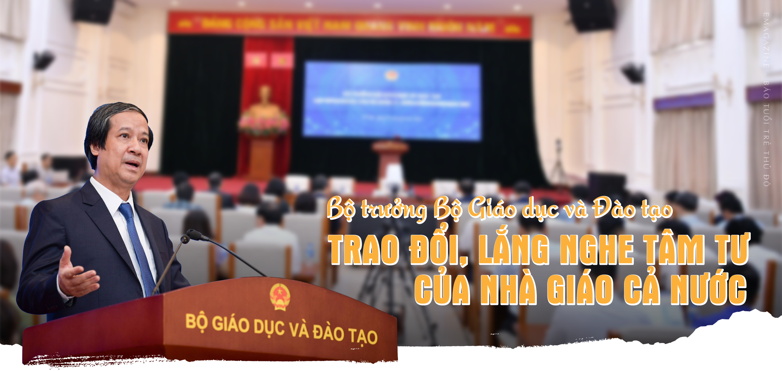 Bộ trưởng Bộ Giáo dục và Đào tạo trao đổi, lắng nghe tâm tư của nhà giáo cả nước