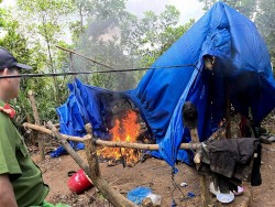Quảng Nam: Truy quét các tụ điểm khai thác vàng trái phép tại mỏ Bồng Miêu