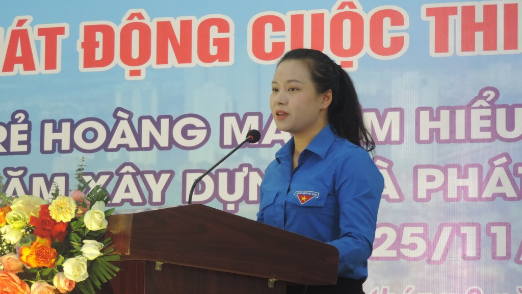 Bí thư Quận đoàn Hoàng Mai Nguyễn Quỳnh Trang phát động cuộc thi 