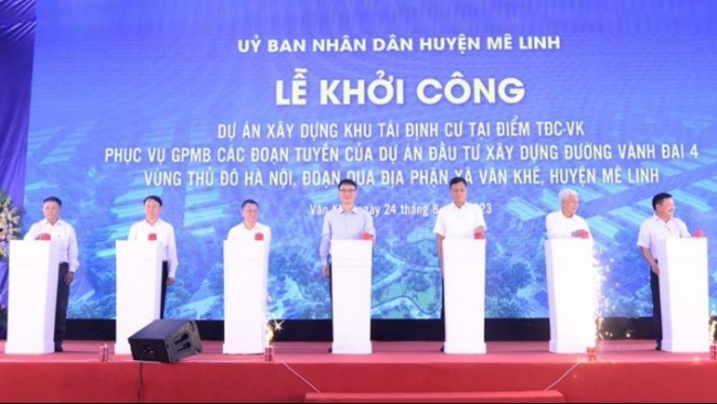 Huyện Mê Linh khởi công dự án khu tái định cư phục vụ giải phóng mặt bằng Vành đai 4