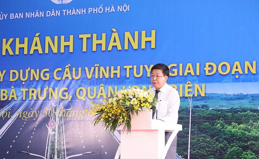 Thủ tướng Phạm Minh Chính dự lễ khánh thành cầu Vĩnh Tuy giai đoạn 2