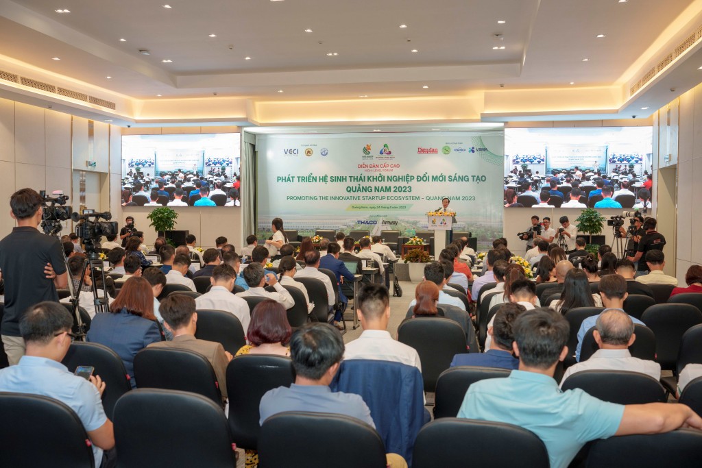 Diễn đàn cấp cao “Phát triển hệ sinh thái khởi nghiệp đổi mới sáng tạo” nằm trong chuỗi các nội dung triển khai của Chương trình Khởi nghiệp Quốc gia 2023 và Ngày hội Khởi nghiệp sáng tạo tỉnh Quảng Nam lần thứ Tư - TechFest Quảng Nam 2023