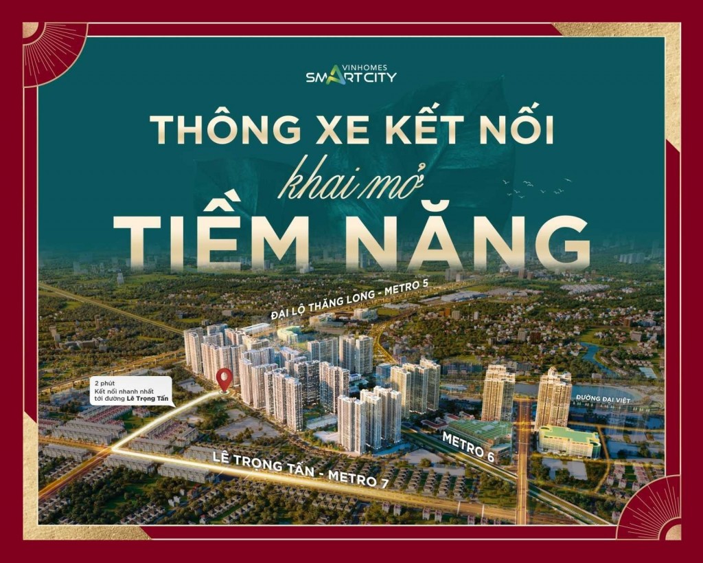 Vinhomes Smart City - đại đô thị sở hữu vị trí đắc địa tại tâm điểm của trung tâm hành chính mới của Thủ đô với hạ tầng kết nối hoàn hảo