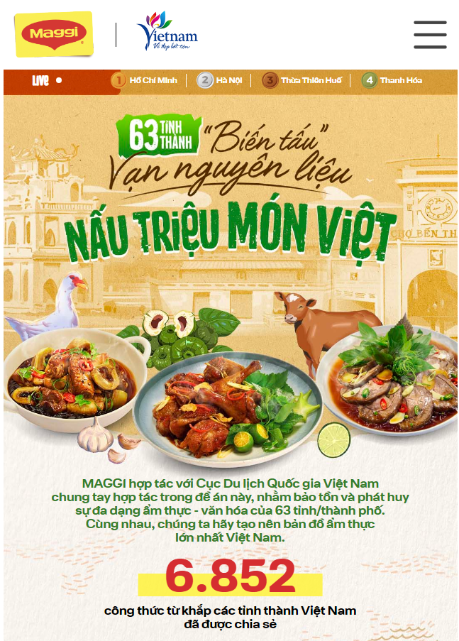 Bản đồ ẩm thực _Biến tấu - Vạn nguyên liệu, Nấu triệu món Việt” được ra mắt chính thức ngày 08_09_2023 với kỳ vọng trở thành bản đồ ẩm thực trực tuyến lớn nhất Việt Nam_