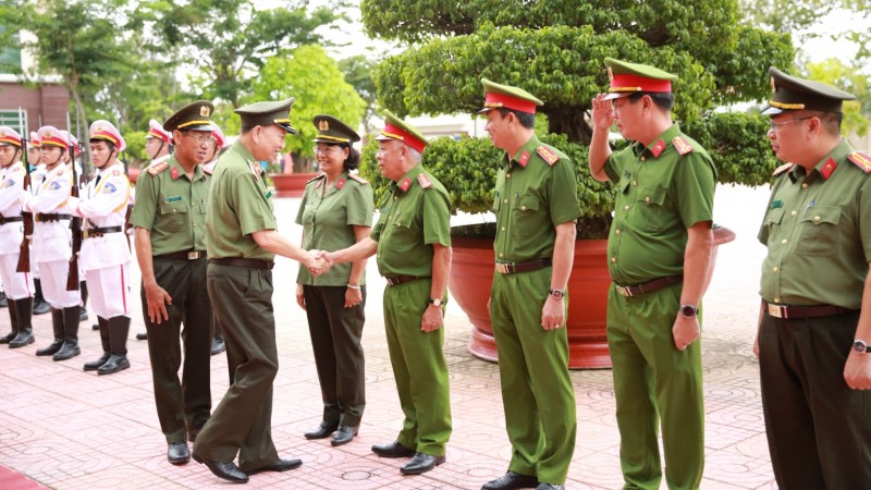 Bộ trưởng Tô Lâm thăm và làm việc tại Công an tỉnh Bà Rịa-Vũng Tàu