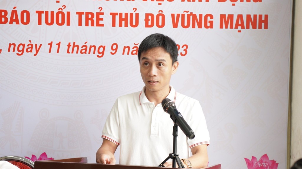 Đảng viên Nông Hoài Châu, phụ trách ban TKTS phát biểu tham luận