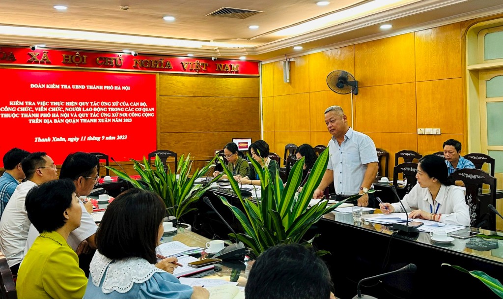 Đồng chí Bùi Minh Hoàng, Trưởng phòng Xây dựng Nếp sống văn hoá và Gia đình, Sở Văn hoá và Thể thao Hà Nội