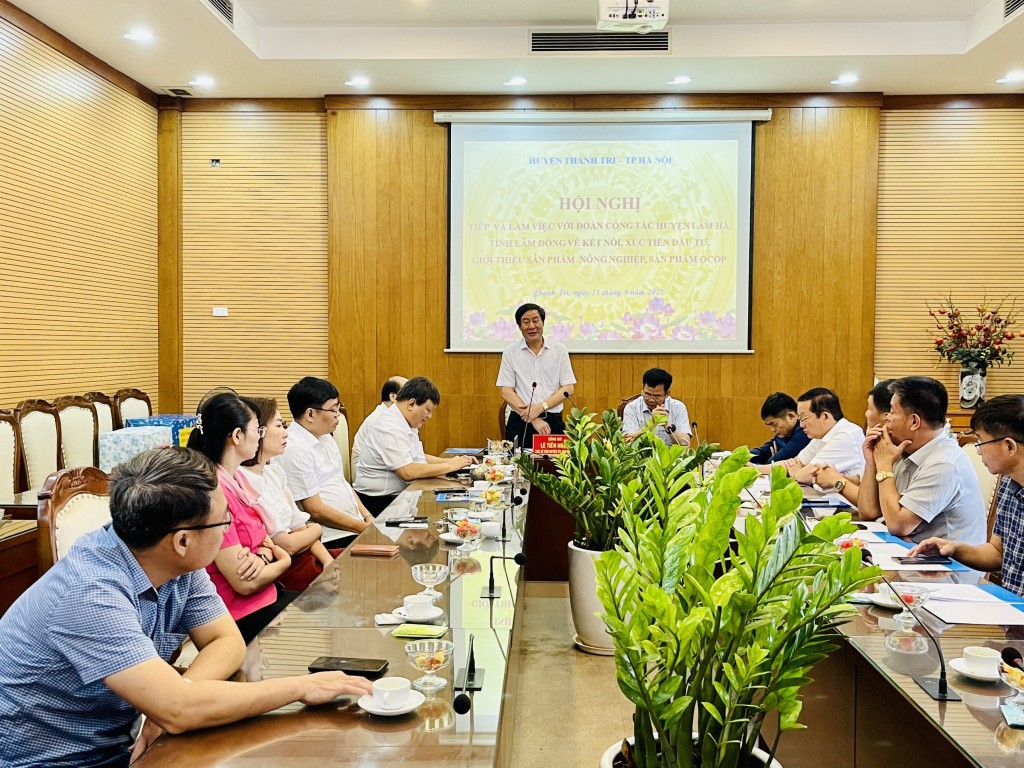 Huyện Thanh Trì và huyện Lâm Hà kết nối, giới thiệu sản phẩm nông nghiệp