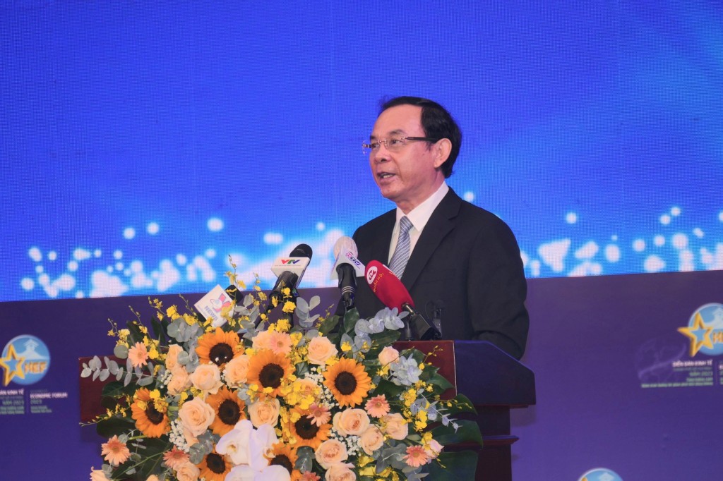 Ông Nguyễn Văn Nên, Bí thư Thành uỷ TP Hồ Chí Minh phát biểu