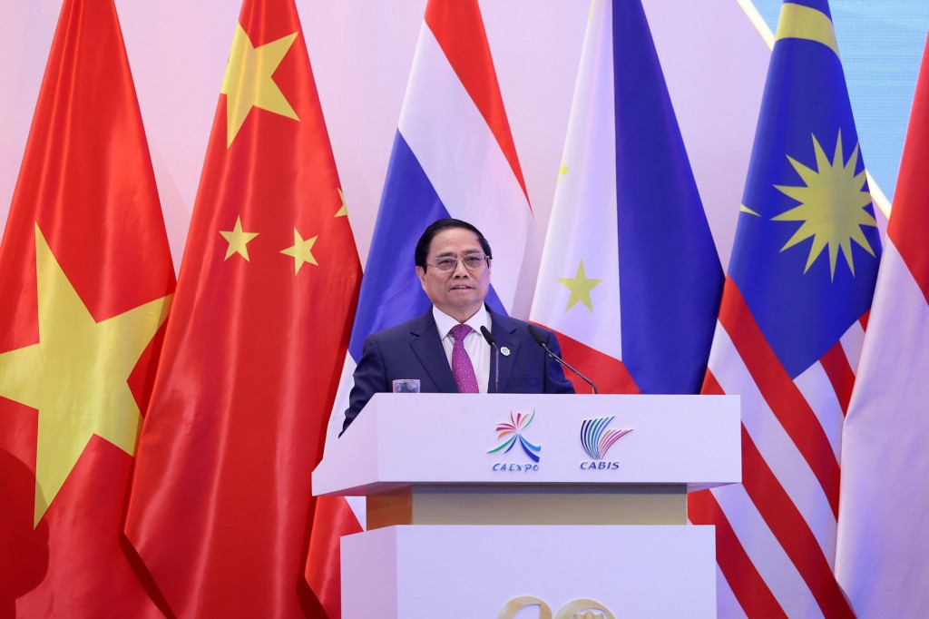 Thủ tướng Phạm Minh Chính khẳng định Việt Nam là thành viên tích cực đóng góp vào thành công chung của 20 kỳ CAEXPO và CABIS - Ảnh: VGP/Nhật Bắc