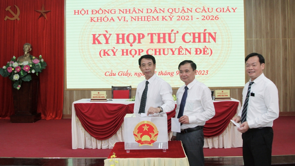 Bầu bổ sung chức danh Phó Chủ tịch UBND quận Cầu Giấy nhiệm kỳ 2021 - 2026