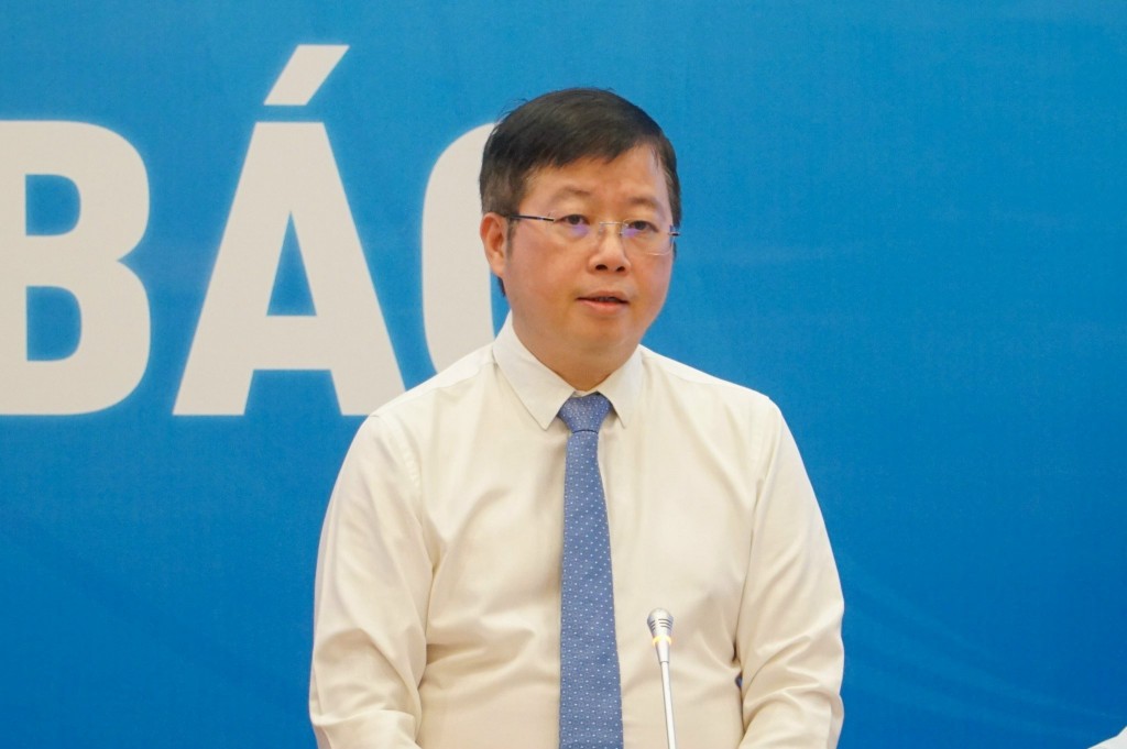 Thứ trưởng Bộ Thông tin và Truyền thông, Nguyễn Thanh Lâm thông tin về Hội nghị Bộ trưởng Thông tin ASEAN lần thứ 16 diễn ra tại Đà Nẵng (ảnh Đ.Minh)