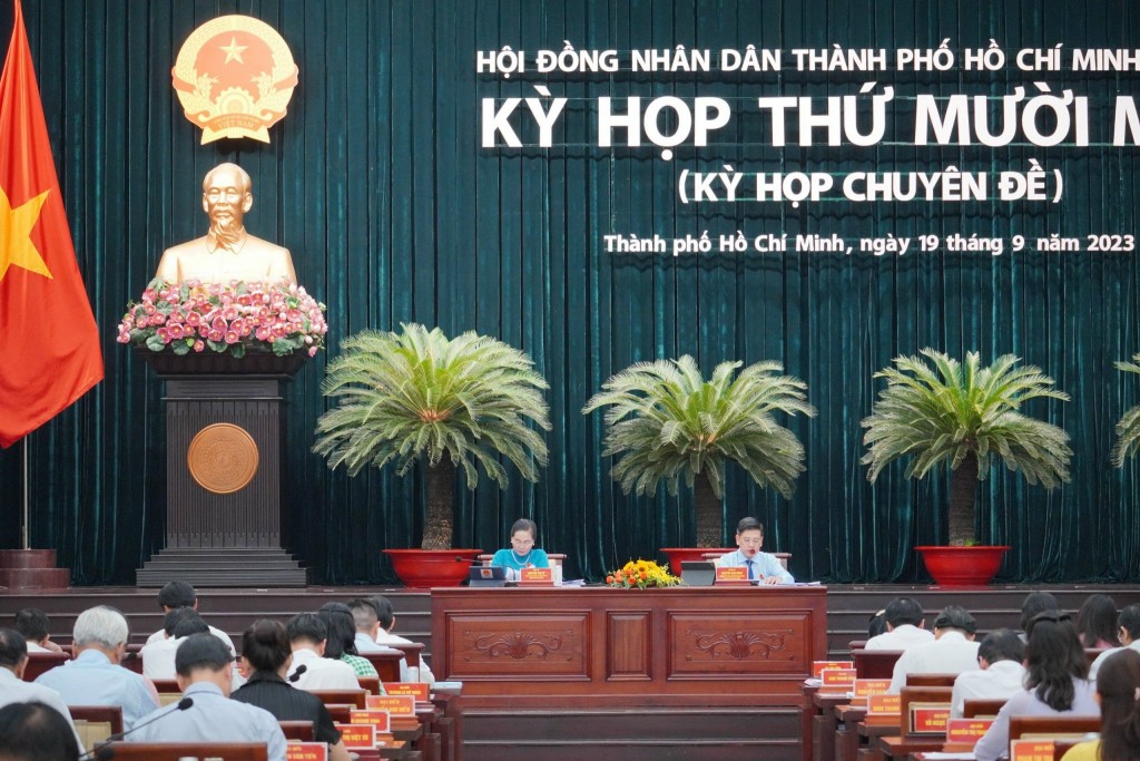 Quang cảnh kỳ họp chuyên đề của HĐND TP Hồ Chí Minh ngày 19/9