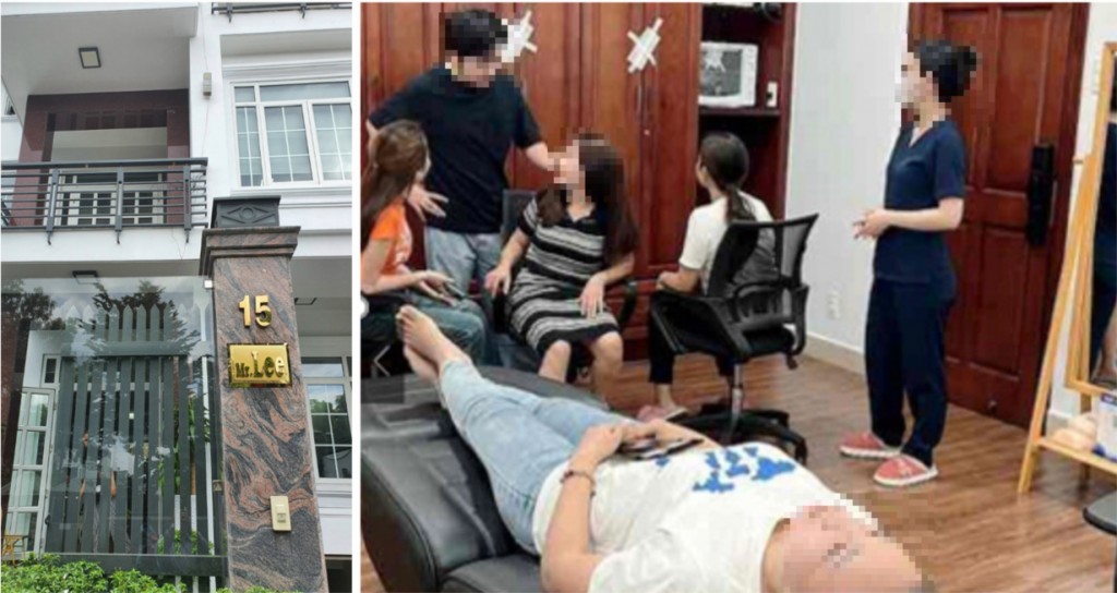 “Mr Lee” tư vấn khách hàng và thách thức đoàn kiểm tra (ảnh: Sở Y tế)