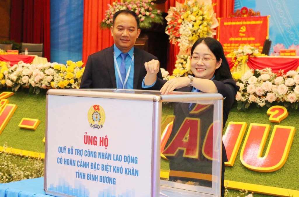 Bà Nguyễn Kim Loan tái đắc cử Chủ tịch Liên đoàn Lao động Bình Dương nhiệm kỳ 2023-2028