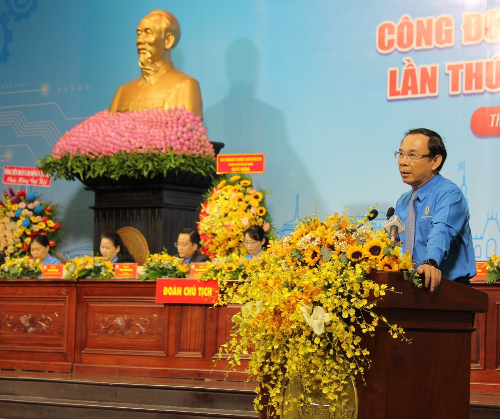 Đồng chí Nguyễn Văn Nên, Uỷ viên Bộ Chính trị, Bí thư Thành uỷ TP Hồ Chí Minh phát biểu chỉ đạo