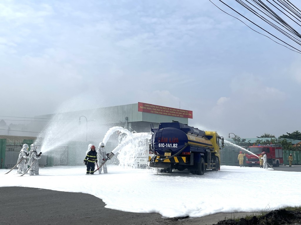 Lực lượng chữa cháy chuyên nghiệp được điều động đến hỗ trợ dập lử