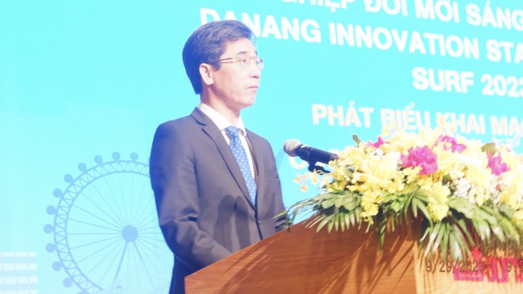 Phó Chủ tịch UBND TP Đà Nẵng Trần Chí Cường phát biểu tại SURF 2023 (ảnh Đ.Minh)