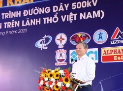 EVN phát động thi công xây dựng công trình đường dây 500kV Monsoon - Thạnh Mỹ