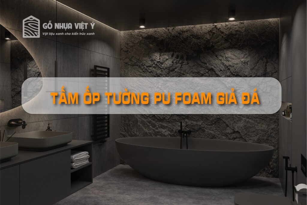 Tấm ốp tường Pu foam giả đá của Gỗ nhựa Việt Ý