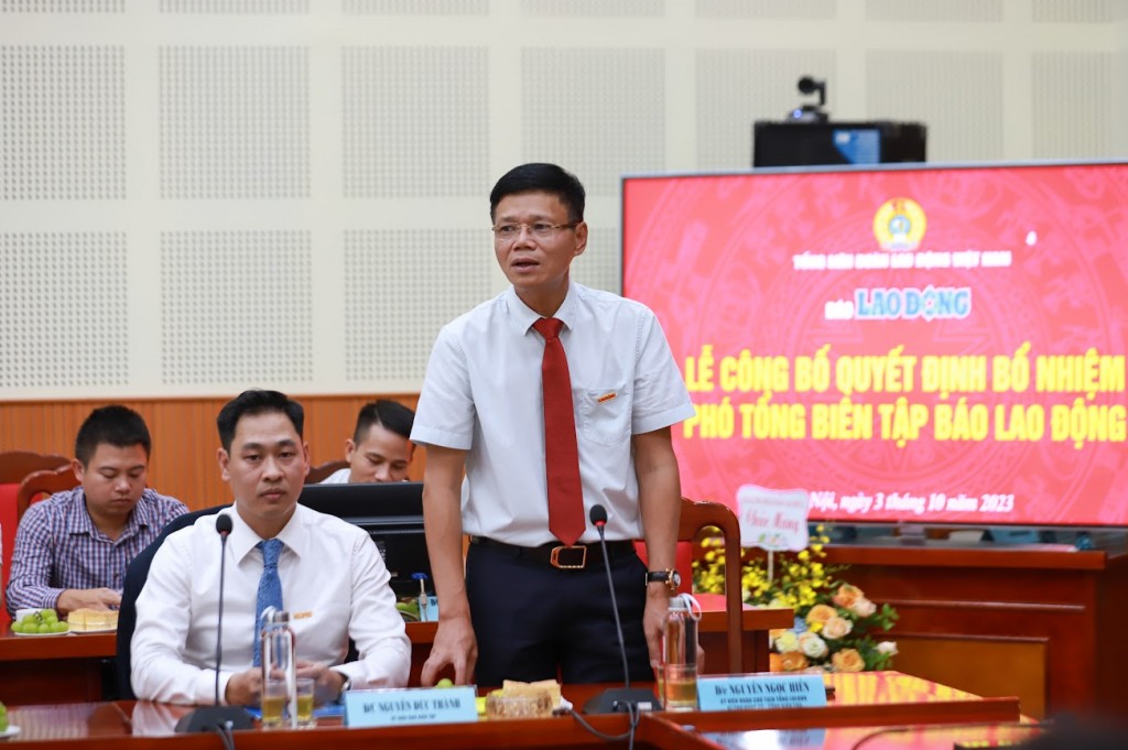 Bổ nhiệm nhà báo Nguyễn Đức Thành giữ chức Phó Tổng Biên tập Báo Lao Động Bổ nhiệm nhà báo Nguyễn Đức Thành giữ chức Phó Tổng Biên tập Báo Lao Động