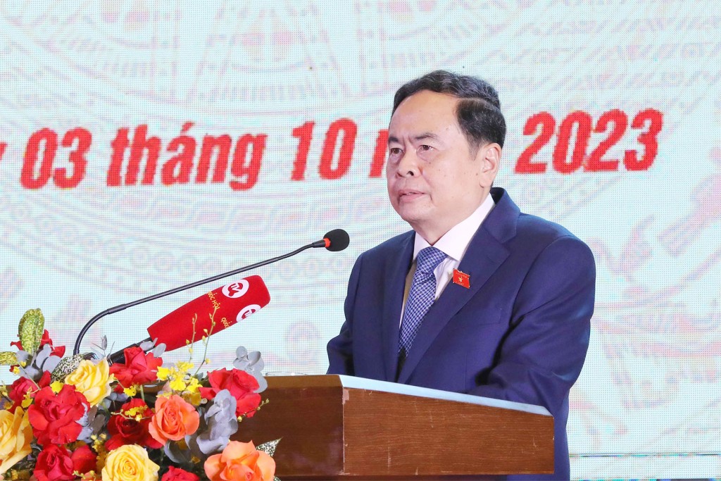 Phó Chủ tịch Thường trực Quốc hội Trần Thanh Mẫn phát biểu tại Lễ kỷ niệm.