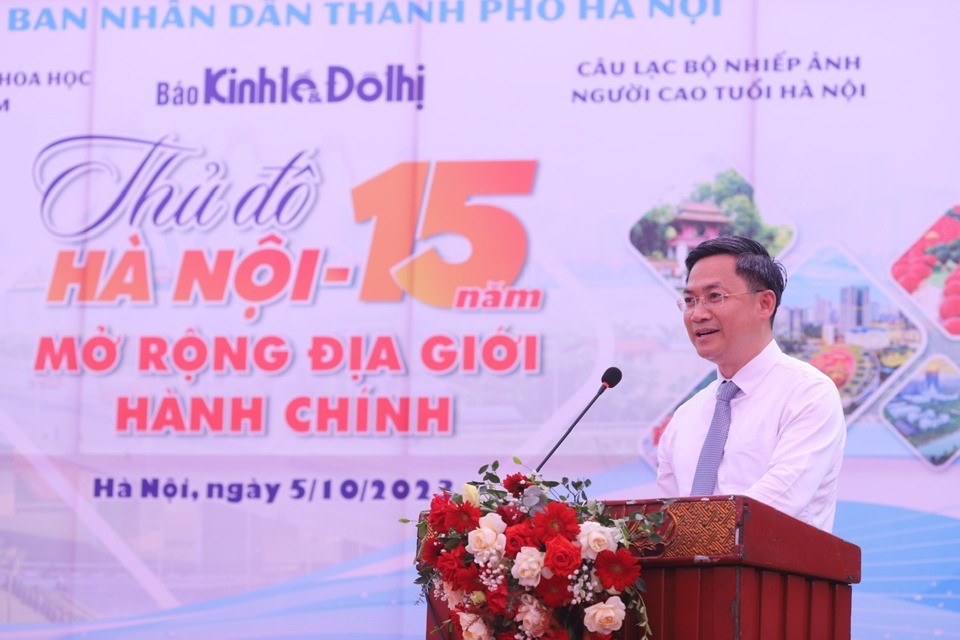 Phó Chủ tịch UBND TP Hà Minh Hải phát biểu tại triển lãm