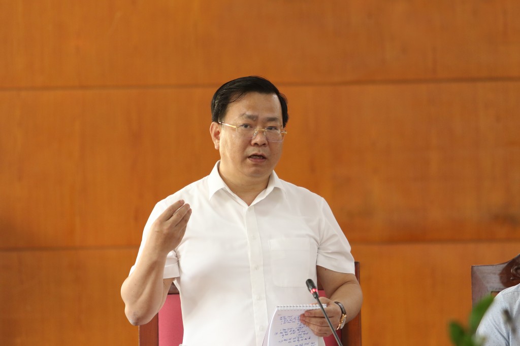 Đồng chí Vũ Nguyên Phong (Giám đốc Sở Xây dựng thành phố Hà Nội) phát biểu chỉ đạo