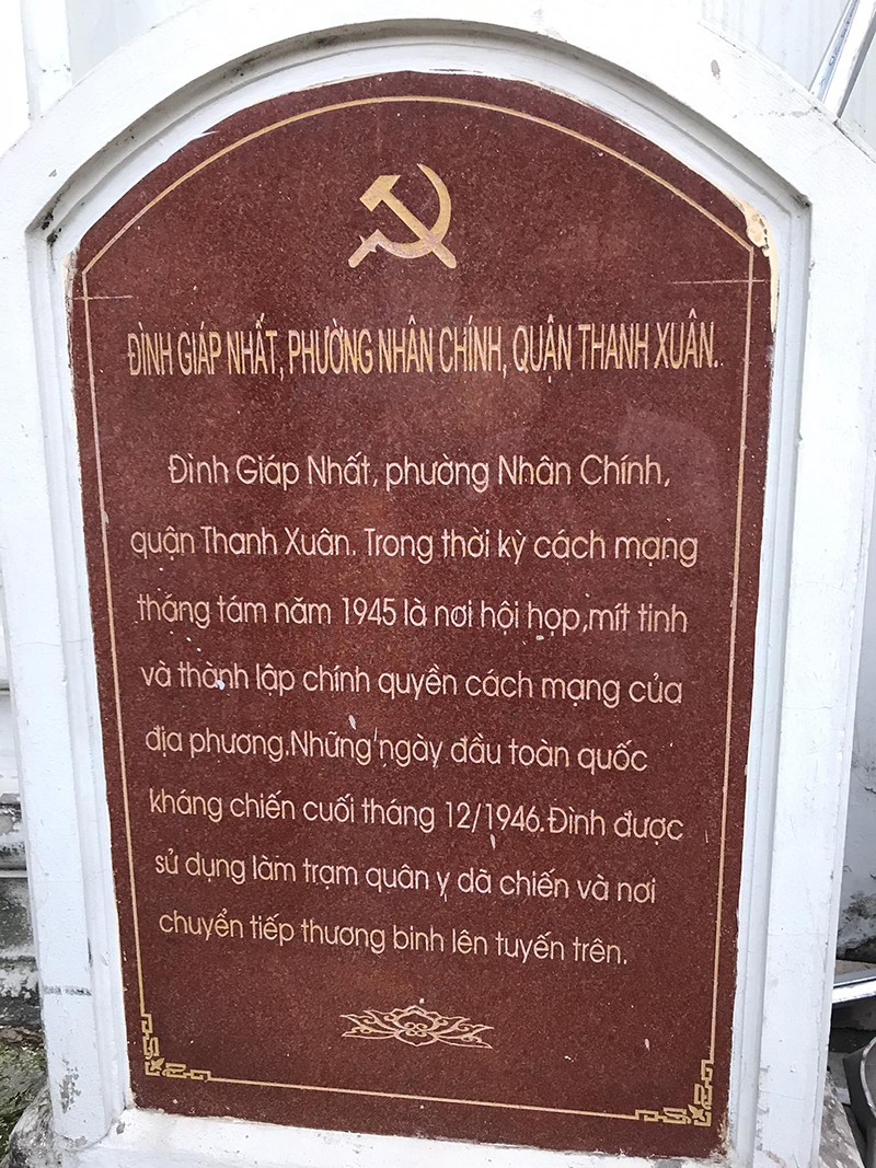 Bảng xếp hạng đình Giáp Nhất là di tích lịch sử, kiến trúc nghệ thuật cấp Quốc gia, Di tích cách mạng - kháng chiến