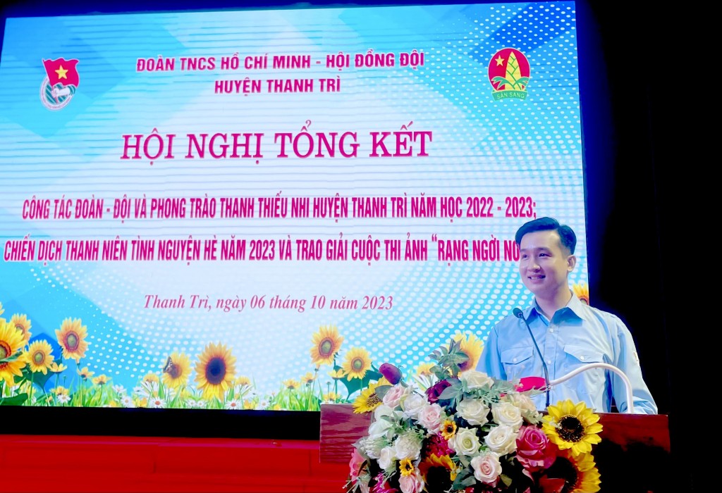 Đồng chí Đào Đức Việt, Phó Bí thư Thành đoàn, Chủ tịch Hội đồng Đội thành phố Hà Nội 